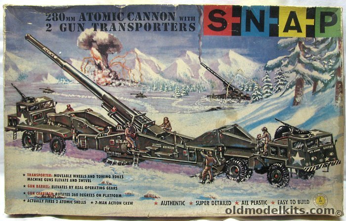 SNAP 1/40 280mm Atomic Cannon (M56) with 2 Gun Transporters - (ex-Adams), 153-398 plastic model kit